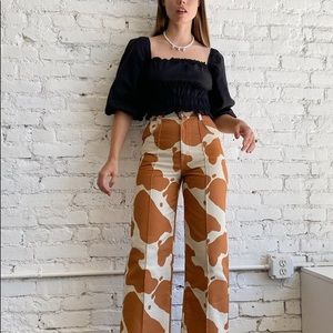 Lisa Says Gah Cow print jeans pants